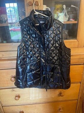 Talbots Black Quilted Puffer Vest